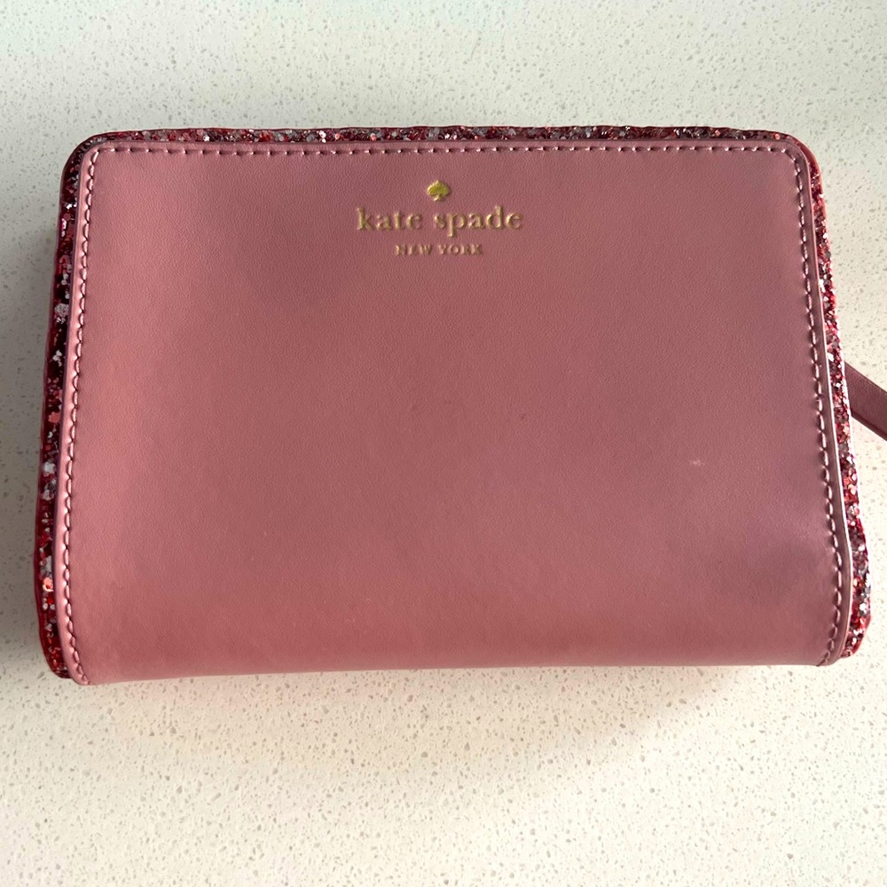 Kate Spade glitter trim wallet